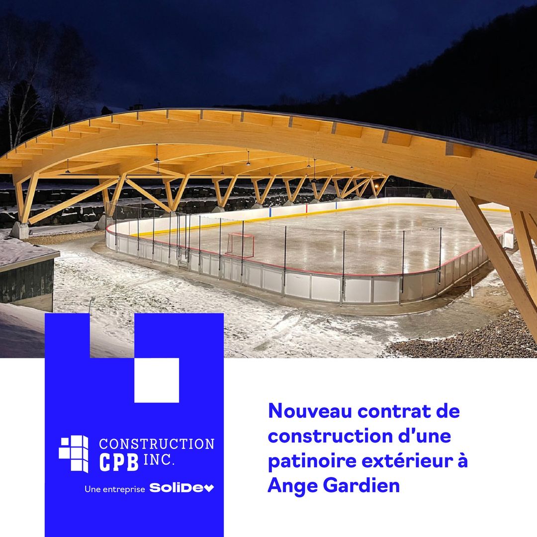 Construction d’une patinoire extérieure à Ange-Gardien